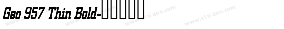 Geo 957 Thin Bold字体转换